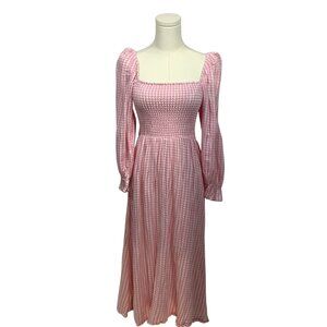 New Look Pink & White Checkered Maxi Dress